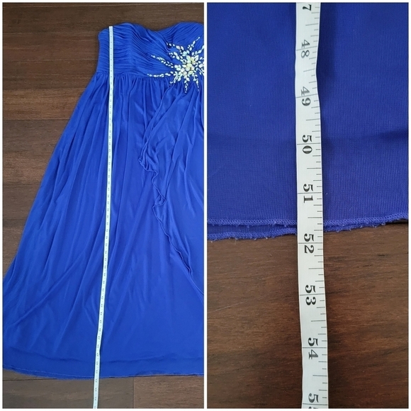 Dresses by Deb Women's Strapless Embellished Evening Maxi Dress Size 18 Blue - Picture 12 of 12